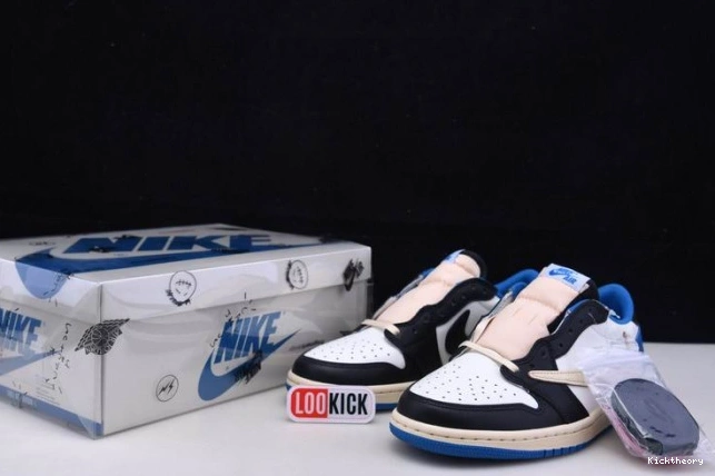 Kicktheory x DM7866-140 Fragment Low Design Jordan Scott 1 Retro x Travis Air 0816